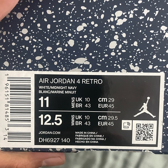 Used Air Jordan 4 size 11 - Picture 2 of 4